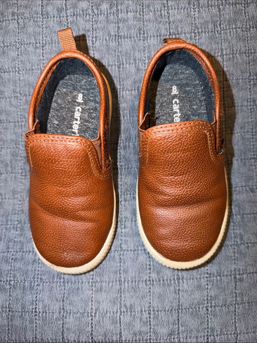Carter's Toddler Tan Slip-On Faux Leather Shoes